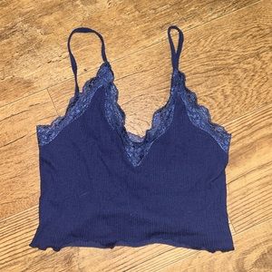 Blue crop tank